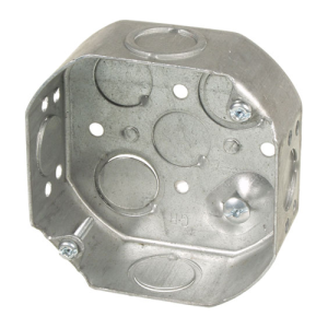 4" DIAMETER OCTAGONAL BOX WITH 1/2” & 3/4” KNOCKOUTS