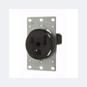 50A HEAVY DUTY FLUSH MOUNT OUTLET BLACK -45167