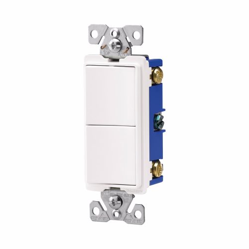 EATON-COMBINATION DECORATOR TWO SINGLE POLE SWITCHES 97728W-SP)