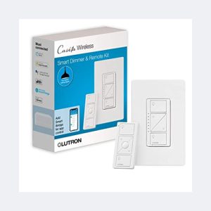 Lutron Caseta Wireless Smart Lighting Dimmer Switch with Remote in White