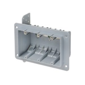 NON-METALLIC DEVICE BOX, 3-GANG WITH CLAMPS 51 CU. IN.