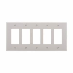 EATON-(MS) FIVE GANG DECORATOR WALLPLATE (PJ265W-SP-L)