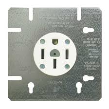 Eaton 1168-2 Stove Receptacle - 50 A - 125/250 V - Plastic - White