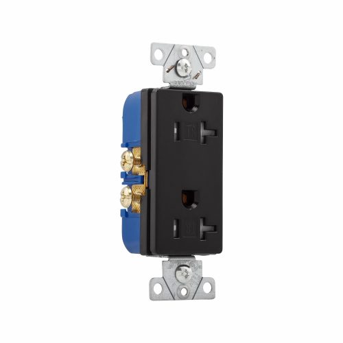 EATON-BLACK DECORATOR DUPLEX RECEPTACLE 20A(TR1307BK-BOX)