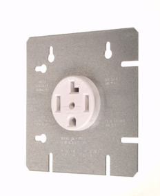 30A DRYER OUTLET WITH 4 11/16”, COVER PLATE, 4-wire outlet, 30A-120/240V